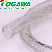 Manguera del resorte del PVC con el alambre de acero adentro para el abastecimiento de agua. Fabricado por Togawa Industry. Hecho en Japón (manguera flexible espiral)